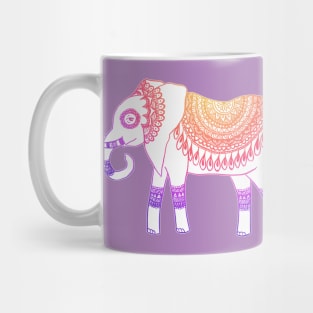 Boho Elephant Purple Mug